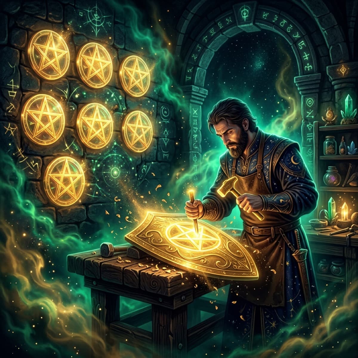 Huit de Pentacles