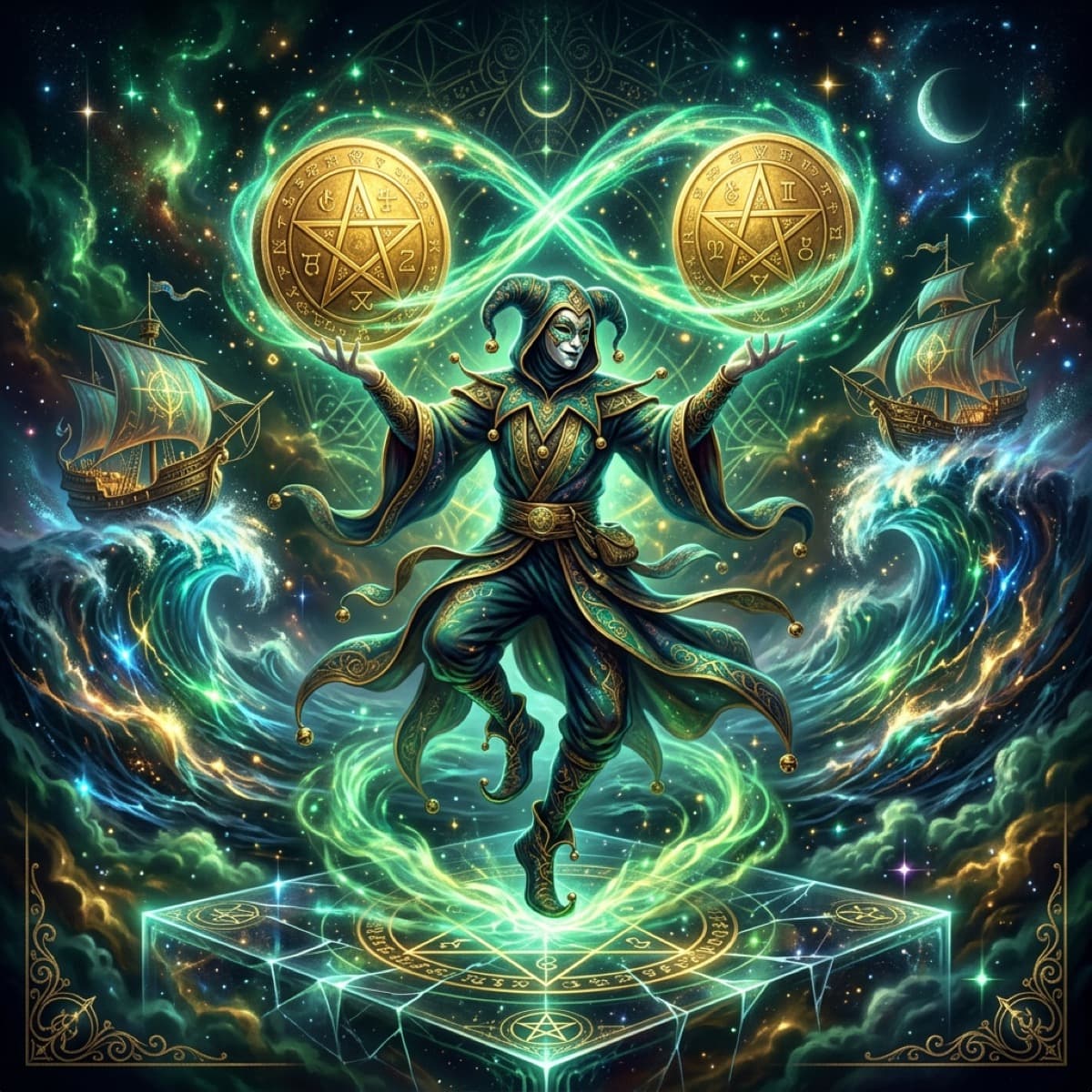 Deux de Pentacles